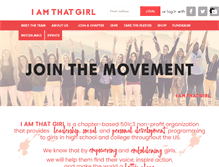 Tablet Screenshot of iamthatgirl.org